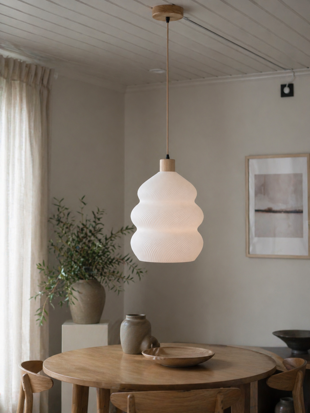 HoneyLamp | Bølge - Snøhvit